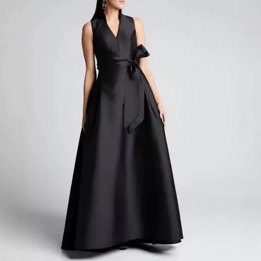 ロングドレス 演奏会 黒 ースリーブ カクテルドレス 結婚式 フォーマル 花嫁 パーティードレス音楽会 カラードレス 二次会 ドレス