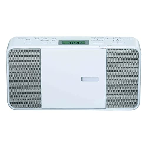 東芝 CDラジオ TY-C251(W) コンパクト スリム ボディー 縦型 ワイ