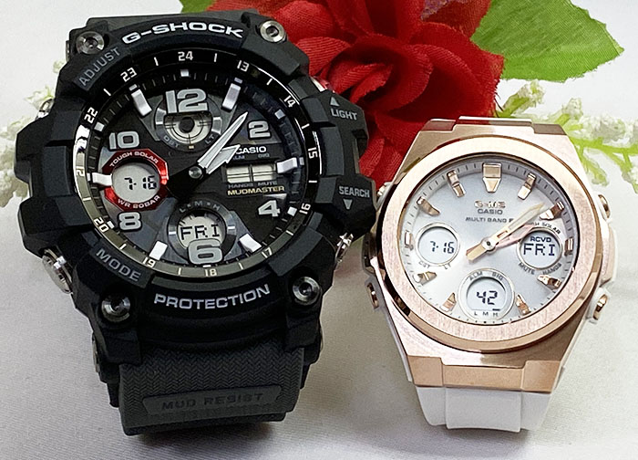 恋人たちのGショックペア G-SHOCK BABY-G ペアウォッチ カシオ 2本セット 電波ソーラー GWG-100-1A8JF MSG-W600G-7AJF