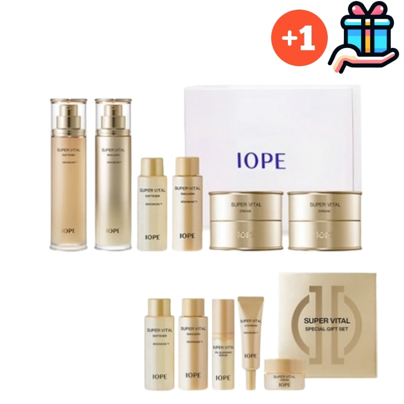 [韓国人気企画セット] NEW スーパーバイタルソフティ(トナー) エマルジョン クリーム 基礎化粧品2種+クリーム贈呈+ サンプル5種 追加贈呈 スキンケア 基礎化粧品セット 弾力 韓国コスメ 正規