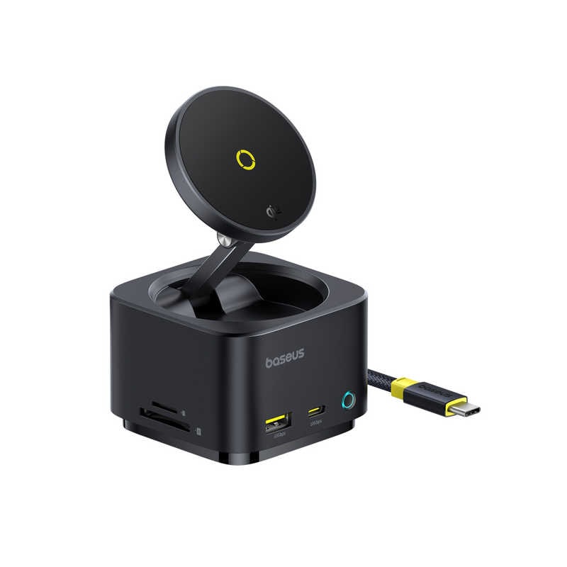 BESEUS　MagPro2 7-in-1 ドッキングステーション 15W Qi2対応 Cosmic Black ［USB Power Delivery対応］　B0007290012100