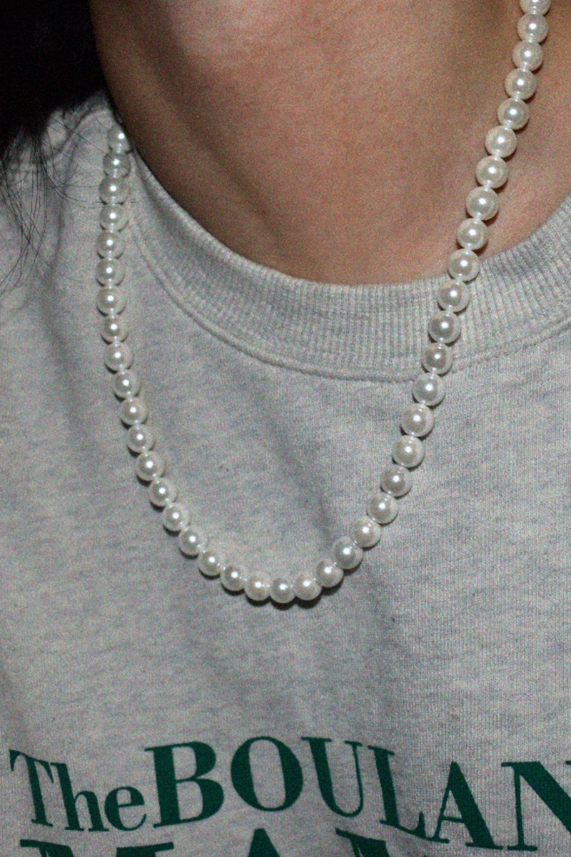 Seasonless White Mushroom Pearl Necklace
