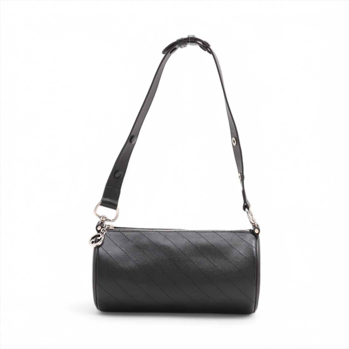 新品同様 ブロンディ 760169 レザー ショルダーバッグ 肩掛け トート ハンド 本革 ブラック 黒 レディース MMM BX50-66 中古