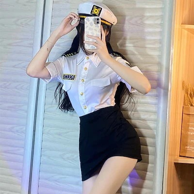 数量限定 ハロウィーンplaスチュワーデスパーティー公演服弾力スリムスチュワーデスセット秘書服女警