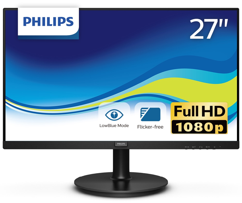 Philipsフィリップス 液晶ディスプレイ(27型/VA/FullHD 1920×1080/75Hz/4ms/HDMI1.4/D-Sub/VESA/5年保証)(ブラック) 271V8L11