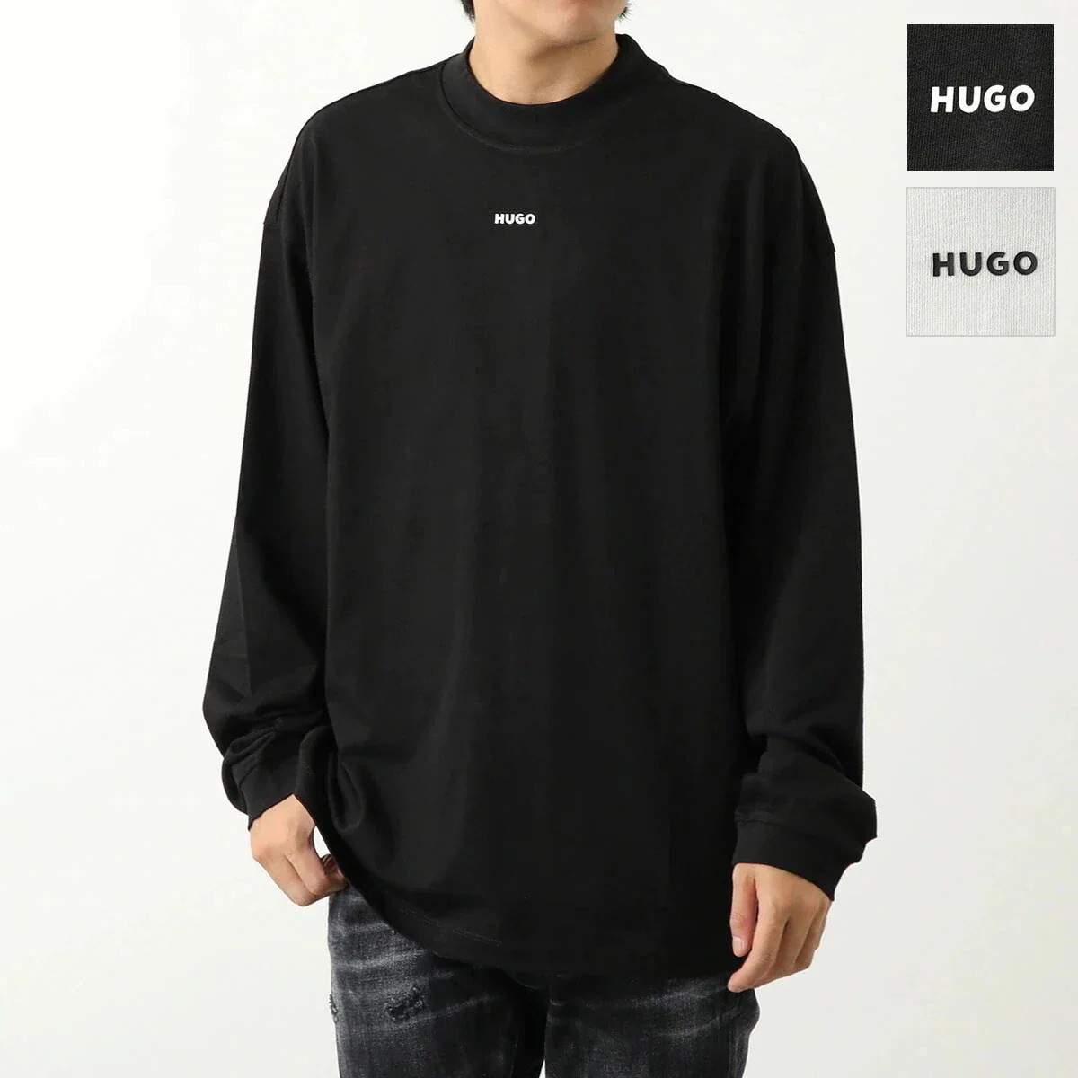 HUGO BOSS HUGO ヒューゴボス ヒューゴ 長袖 Tシャツ 50511029 メンズ ロンT カットソー コットン クルーネック ロゴT カラー3色
