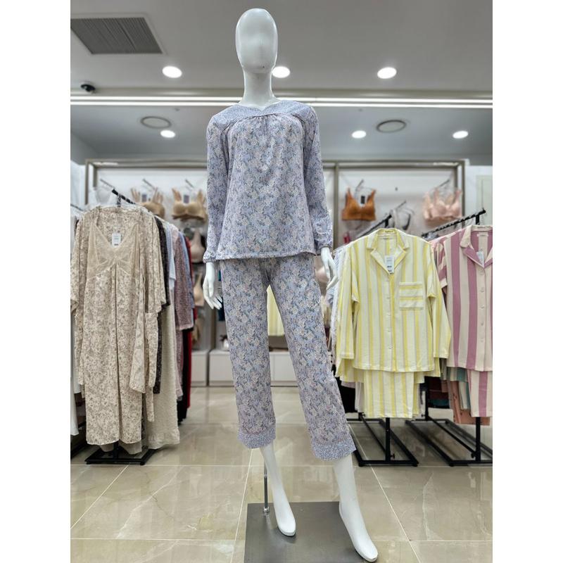 50Dポリスパン 小花柄プリント イージーウェア 上下セット EZ1939 EZ1939P(スターフィールド コエックス)