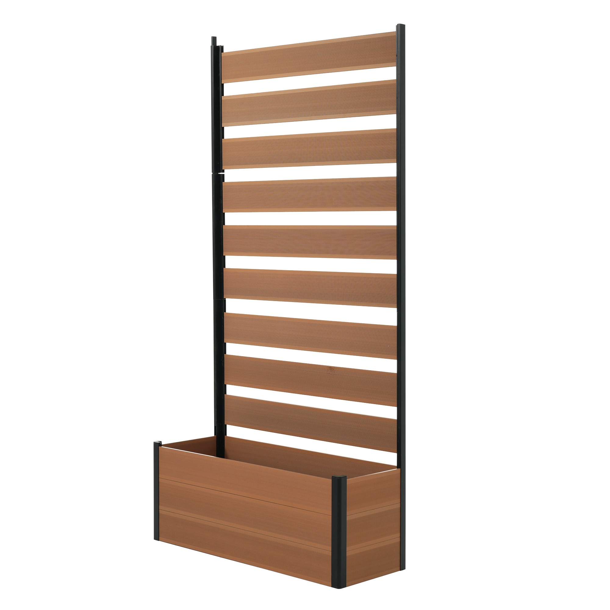 【ナチュラル 90×180cm】ウッドフェンス 目隠し フェンス ウッド 木製 人工木 ボーダーフェンス プランターフェンス ラティス ハイタイプ 180 ガーデンフェンス ガーデン ラティスフェンス