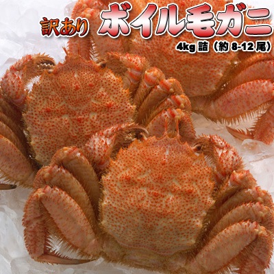 訳あり ボイル 毛ガニ 4kg詰