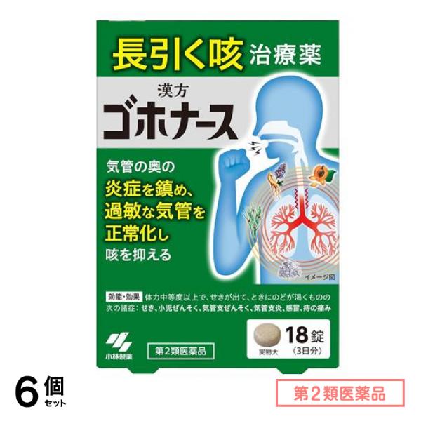 第２類医薬品 小林製薬 ゴホナース 18錠 (3日分) 6個セット