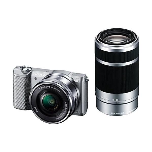 【中古】SONY ミラーレス一眼 α5000 ダブルズームレンズキット シルバー ILCE-5000Y-S