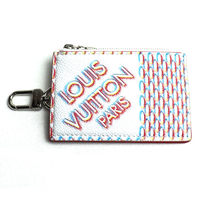 LOUIS VUITTON ルイ・ヴィトン ドゥーブルジップ・カードホルダー コインケース ダミエ・スプレー マルチカラー M81430 IC レディース 中古 美品