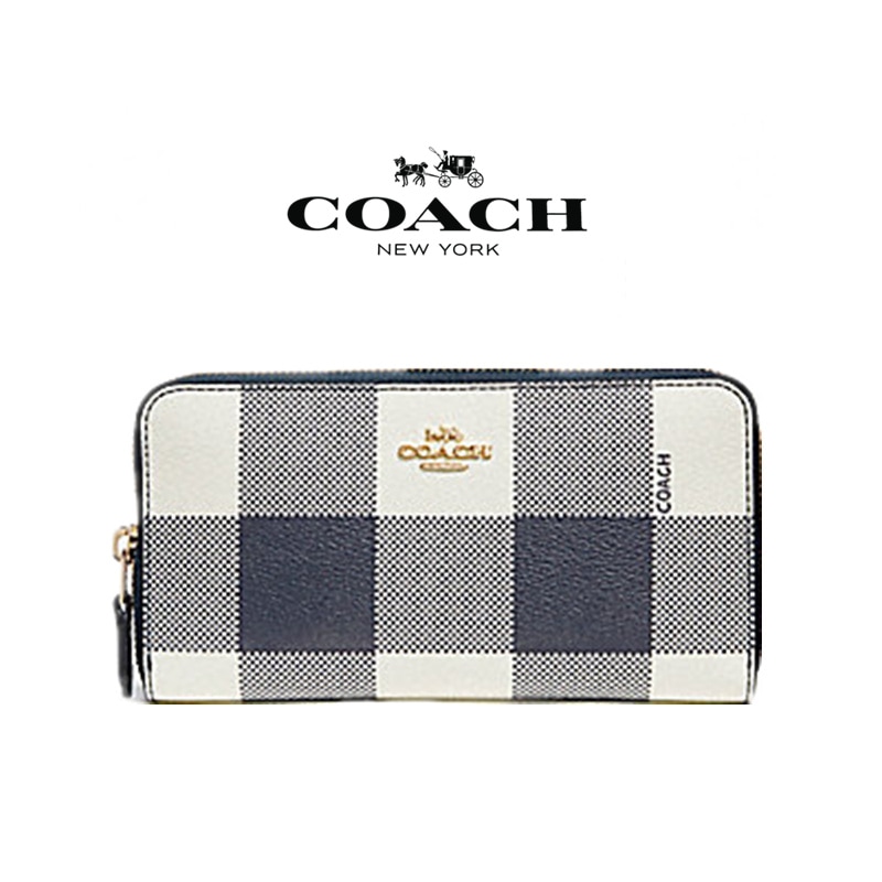 【20%再値下げショップクーポン発行中!】 即納 財布 長財布 F25966 IMF23 レディース アウトレット バフ プレイド チェック パターン ジップ ウォレット