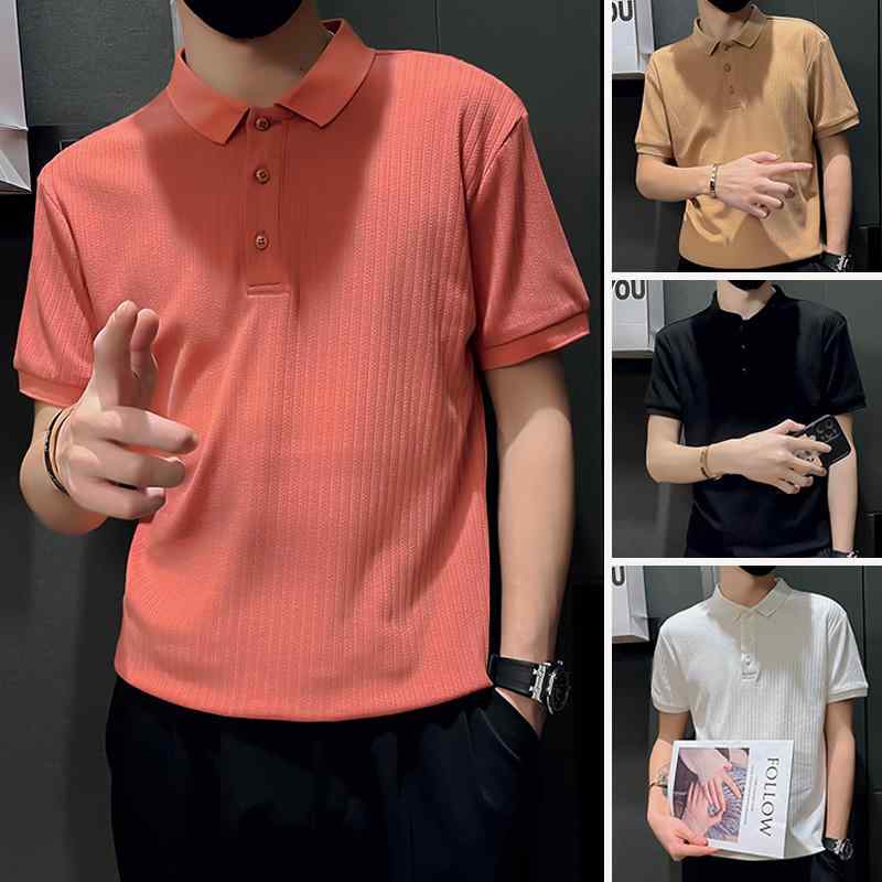 ポロシャツ メンズ スタイリッシュ おしゃれ 紳士服 男性 シャツ 半袖 クール 夏 カジュアル ファッション ニット