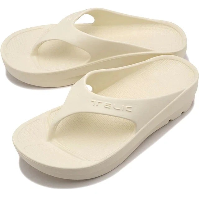 リカバリーサンダル Wフリップフロップ [SS23] W-FLIP FLOP メンズレディース 衝撃吸収 厚底ソール Ivory 白 ホワイト系
