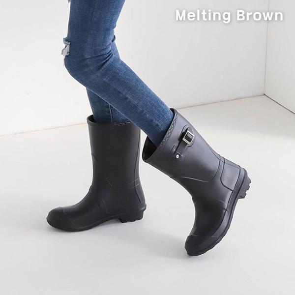 夏 デイリー 女性 ミドル レインブーツ 4color