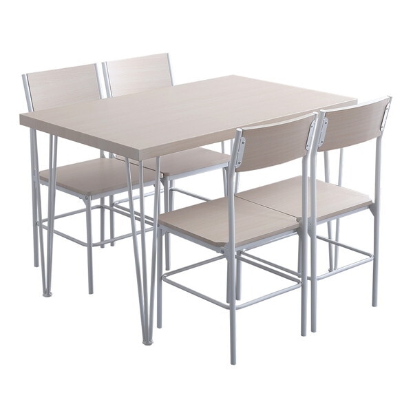 ホームテイスト さわやかな背もたれ付きオシャレダイニング5点セットBFR-5-WOK メーカー直送