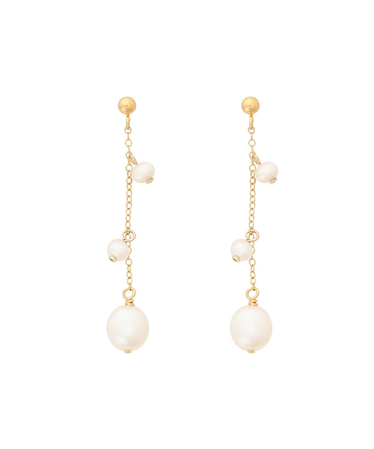 [ニューミーバイサマンサタバサ] K14GF 淡水パールピアス