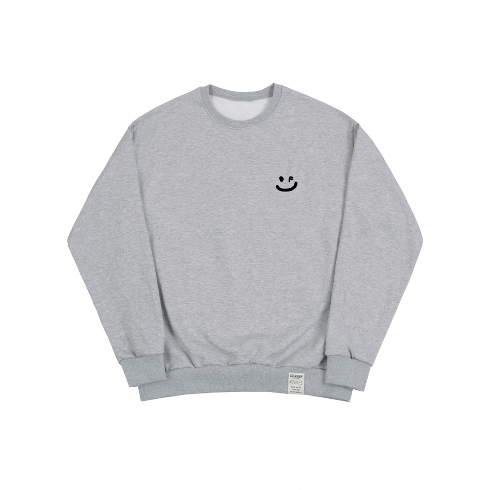 GRAVER スモール ドローイング スマイル マンツーマン グレー