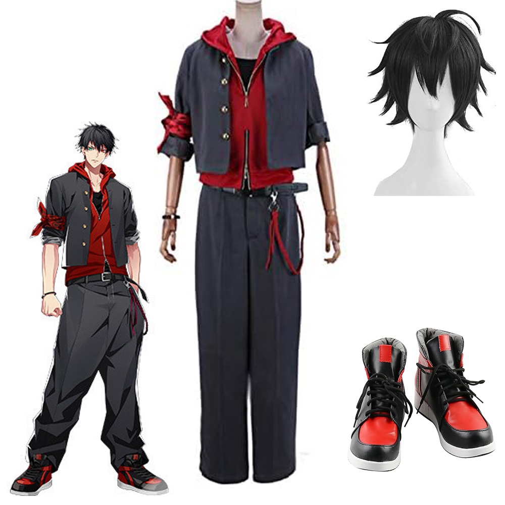 ヒプノシスマイク山田一郎 ウィッグ 靴 追加可 ヒプマイ ひぷまいの やまだいちろう コスプレ衣装 Before the Battle ハロウィン クリスマス 学園祭 文化祭 仮装
