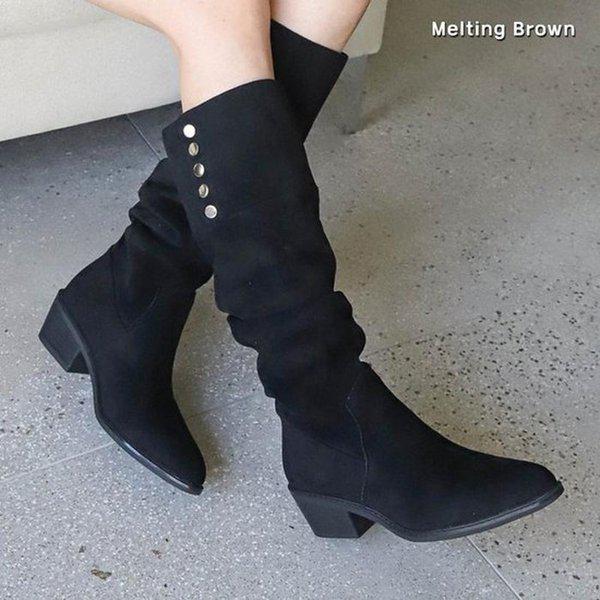 女性用ロングブーツ スエード 冬用ブーツ SS77