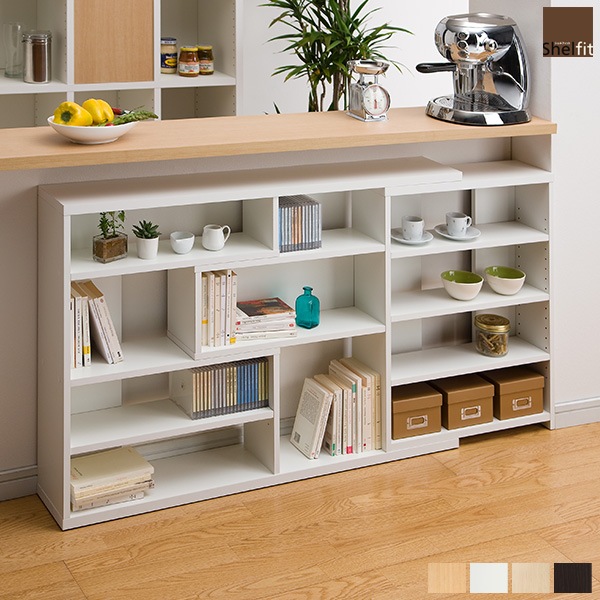 ラック スライドラック 日本製 伸縮 幅155 高さ80 奥行20 カウンター下収納