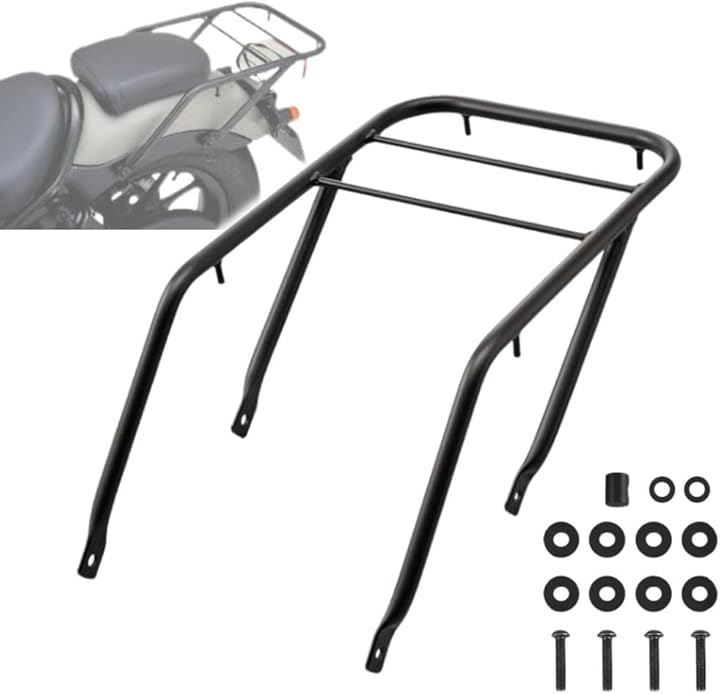 ホンダ レブル250 MC49 レブル500 PC60 2017-2023 専用設計 グラブバーキャリア リアキャリア バイク用 荷台 スチール製 カスタムパーツ