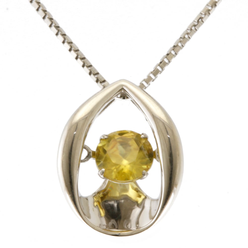 ネックレス Pt900プラチナ スフェーン 中古 美品