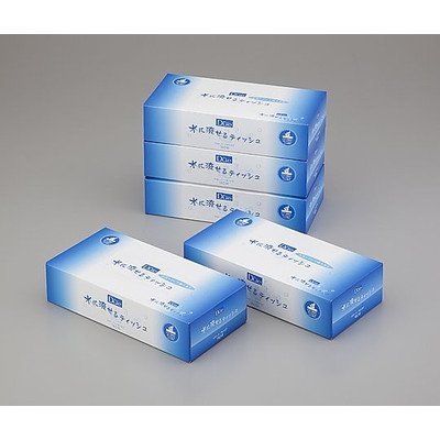 他サイト： アズワン(AS ONE) デュー 水に流せるティッシュ 8-9531-01 180W 360枚×5箱入の商品画像