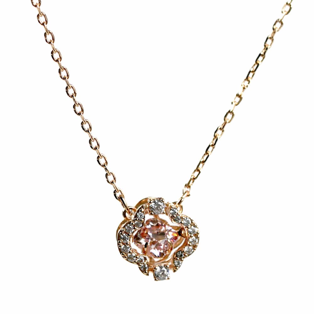 スワロフスキー ネックレス ペンダント レディース ダンシングクリスタル パヴェ クローバー ピンク/ローズゴールド アクセサリー SWAROVSKI Sparkling Dance 5514488