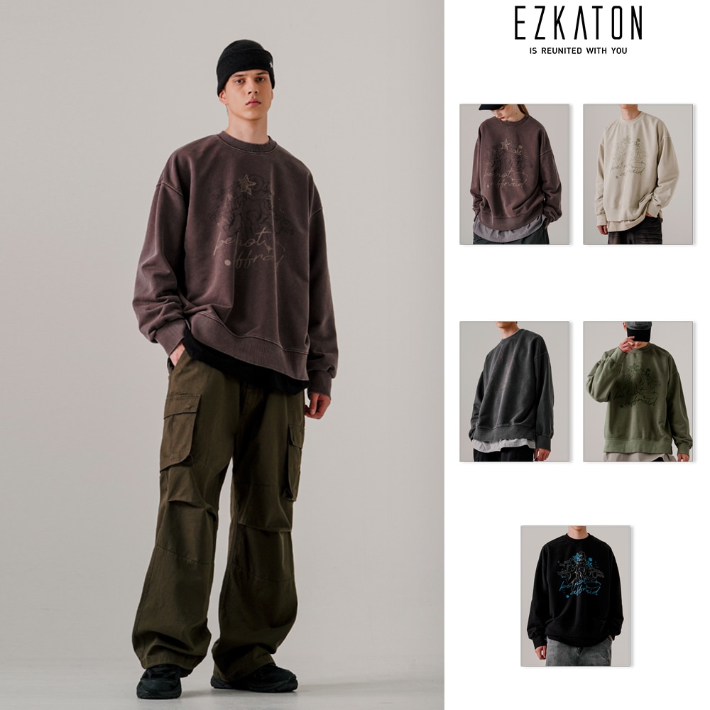 [EZKATON] AM Not Pigment Sweatshirt