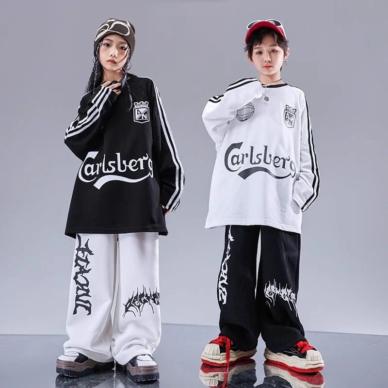 元旦の街のダンスの子供のファッション服のスーツの男の子の子供のヒップホップのhiphopのクールでかっこいい女の子のジャズの秋冬の出演服