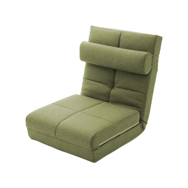 3つのスタイルに変化する座椅子 グリーン