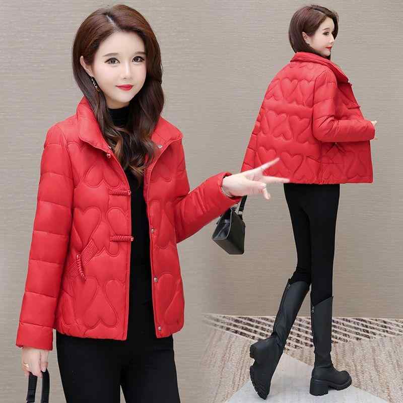 秋服 レディース ファッション オシャレ カワイイ シンプル 大人カワイイ 大きいサイズ 綿 パッド入り ジャケット 服 スリム 暖かい ダウン