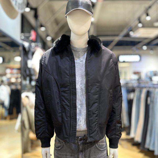 メンズボア襟パディングジャンパー BKRB24WJP330P-DG