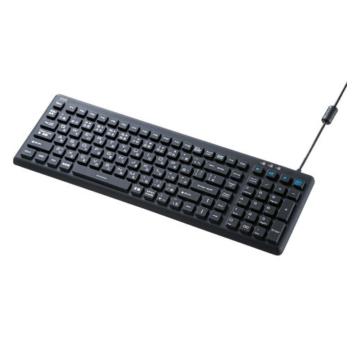 2022年新作入荷 サンワサプライ　送料無料　直送　抗菌防水防塵キーボード（ブラック） 有線キーボード