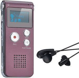 ディクタフォン ポータブル デジタル レコーダー ボイス レコーダー 8GB オーディオ レコーダー MP3 プレーヤー LCD ディクタフォン