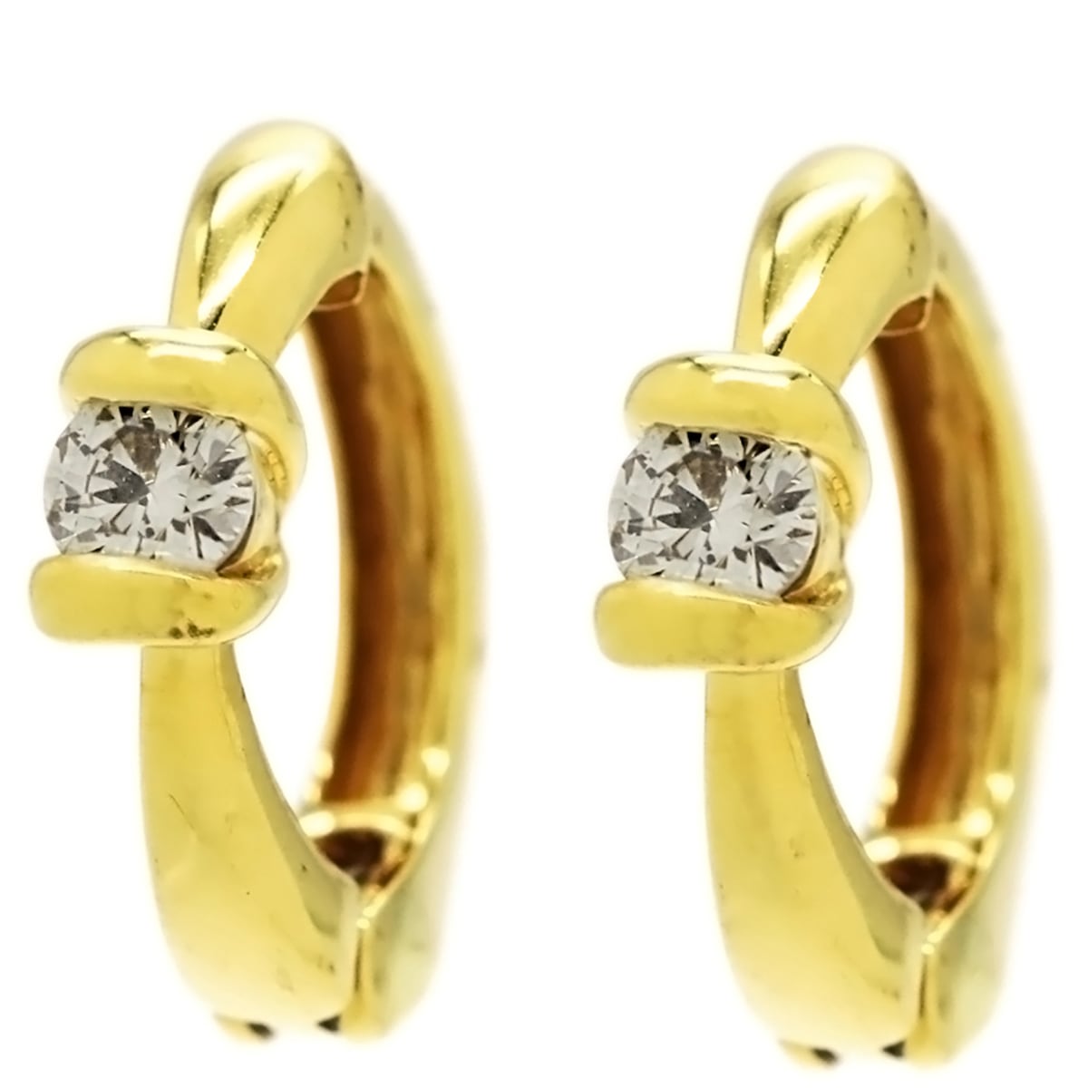 イヤリング ダイヤモンド クリップ式イヤリング K18YG ダイヤモンド イエローゴールド 750 イエローゴールド クリップ 18K 18金 【中古】