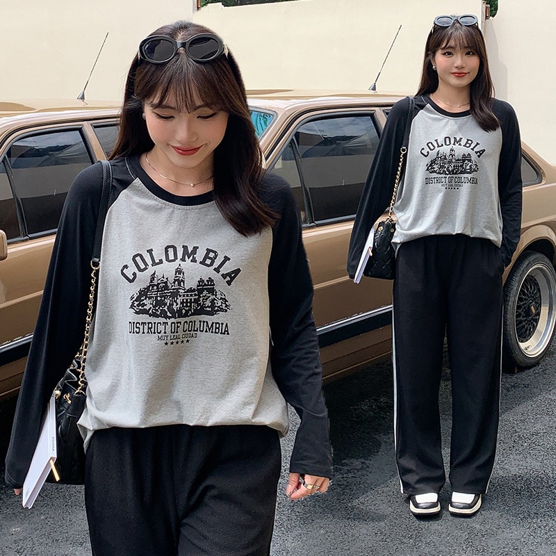 5L 4L 秋冬 韓国 大きいサイズ 長袖ニットトップス レディースシャツブラウス タイト ストレッチ 30代 40代 50代 60代大きいサイズの太ったMMの上着の秋はゆったりしていてやせています