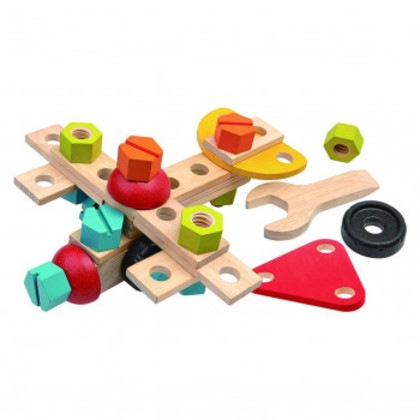正規輸入品 プラントイ 木製玩具 コンストラクションセット40 5539