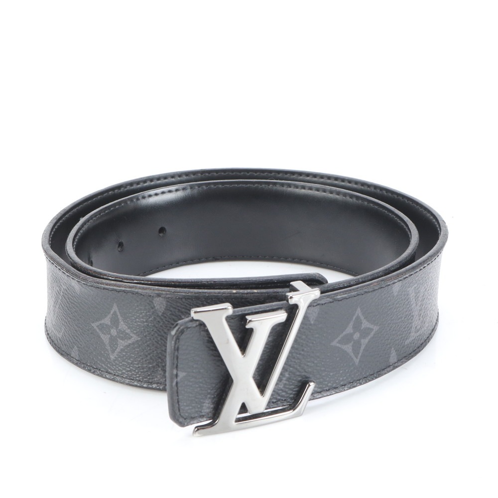 美品 モノグラム エクリプス リバーシブル サンチュール LV イニシャル M9043 レザー×コーティングキャンバス ベルト メンズ RUE CQ24-1 中古