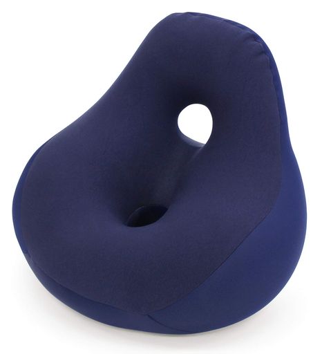 MOGU(モグ) シットジョイ クッション 日本製 身体が求めるビーズクッション へたりにくい パウダービーズ使用 小型(約45x38x40cm) ネイビー 座椅子 座布団 キッズソファ