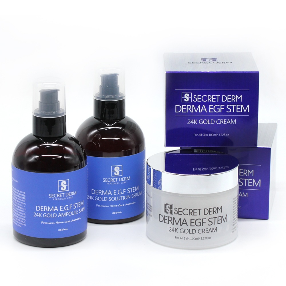 シークレットダム EGF STEM 24Kゴールドスキンローションセラムクリームセットプリーツペプチド8GF 9,204円