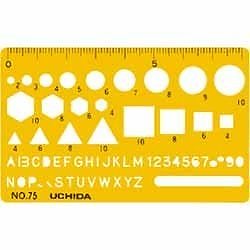 （まとめ買い）内田洋行 テンプレート No.75 カードサイズ 1-843-0075 00958557 [x10]