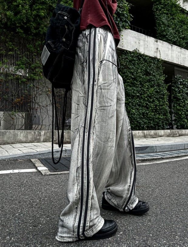 [COSYHARU公式]mud track wide pants