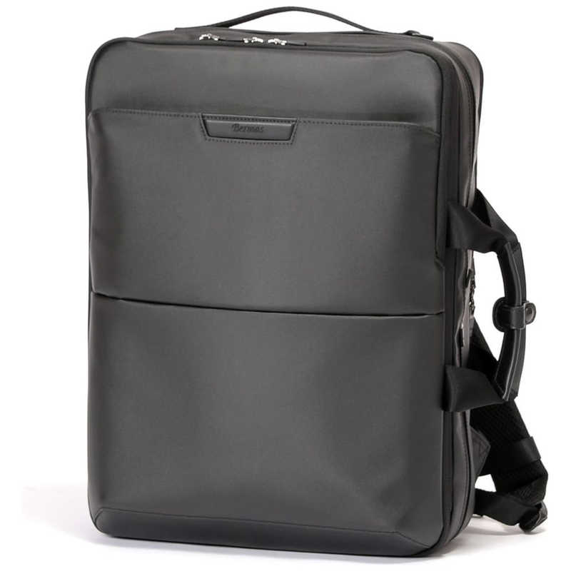 BERMAS　3WAYビジネスリュック バックパック 衣類収納ポケット付 容量拡張タイプ PC収納15インチ対応 DULITE FLEX ブラック　60645