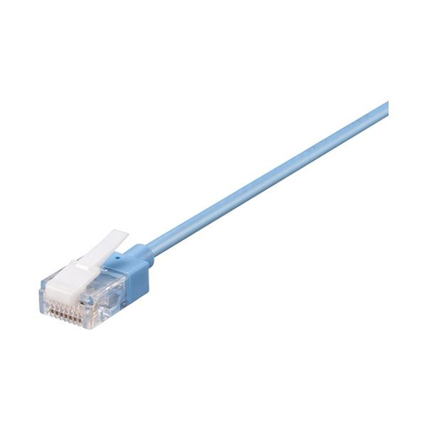 （まとめ） バッファローツメの折れないLANケーブル カテゴリー6A スリムタイプ 小型コネクター ブルー 2m BL6ATSM20BL 1本 [x5セット]