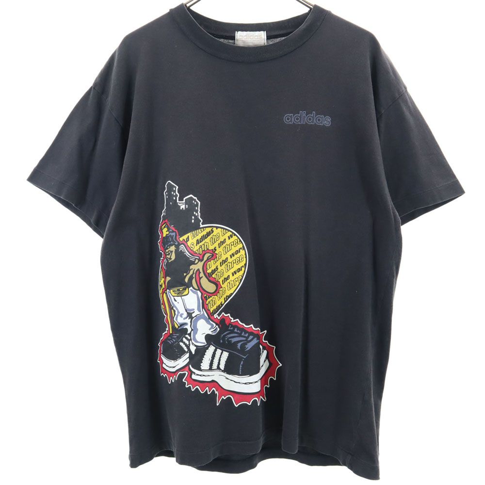 80s デサント 日本製 ヴィンテージ 半袖 Tシャツ L-O ブラック系 メンズ