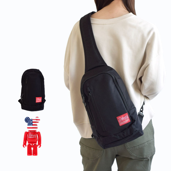 マンハッタン ポーテージ ショルダーバッグ ボディバッグ BE@RBRICK 2023 メンズ レディース オールシーズン ブラック MP1927BE@RBRICK23