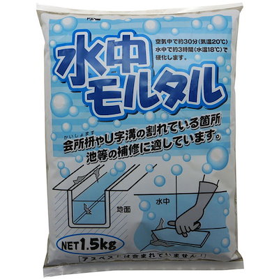 他サイト： 家庭化学工業 水中モルタル 1.5kg グレーの商品画像